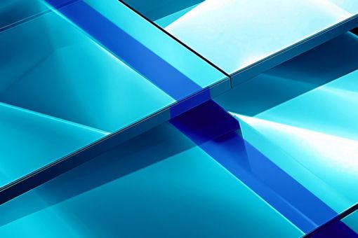 Blue glass window