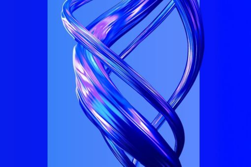 Blue neon spiral