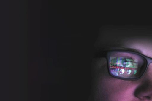 closeup face with glasses
