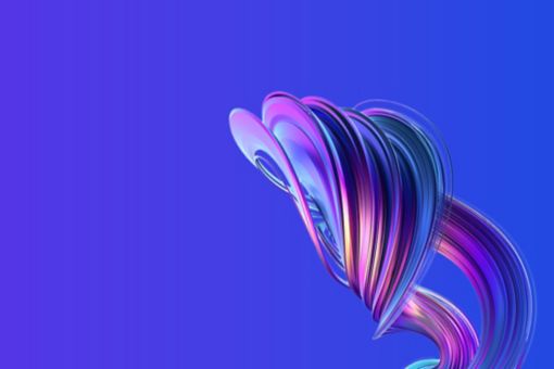 Multi-color abstract in purple background
