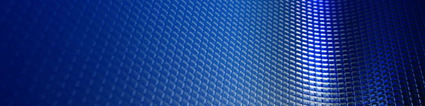 Square boxes pattern against blue background