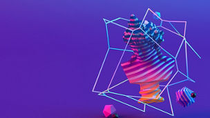 Colourful statue banner